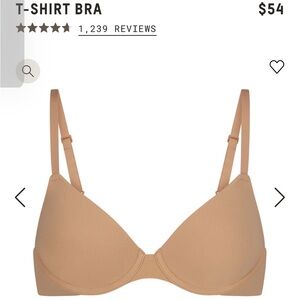 NWT SKIMS T Shirt Bra Ochre 36B